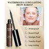 2Pcs Peel Off Tattoo Eyebrow Gel Set- Light Brown Eyebrow Tattoo Peel Off Tinted Brow Gel, Last Up to 3 Days, Waterproof Eyebrow Tattoos Gel, Peeling Eye Brow Makeup Gel with Brow Stencils & Razor-02
