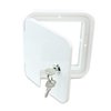 RV Camper Trailer Motorhome Power Cord Hatch Electrical Access Door (White-1801LW)