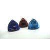 Generic Small clear triangle blue brown purple hair claw clip (Primary color: Brown), 1 Count (Pack of 1)