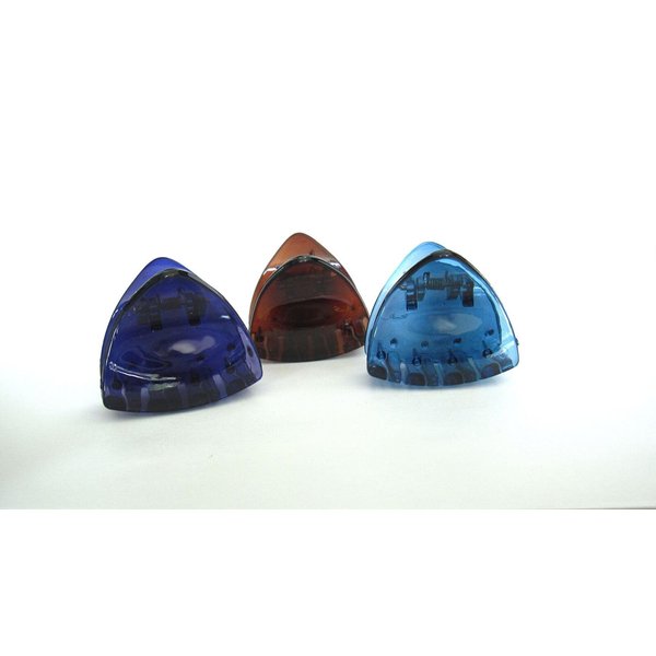 Generic Small clear triangle blue brown purple hair claw clip (Primary color: Brown), 1 Count (Pack of 1)