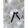 Mythlty 185pcs Double Stuffed Pearl White Balloons Garland Arch Kit with Fake Pearls, Different Sizes 18|12|10|5 Inch White Pearl Balloons for White Themed Party Decorations (Pearl White Beads)