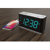 Emerson Smartset Alarm Clock Radio with Bluetooth Speaker with USB Port for iPhone/iPad/iPod/Android and Tablets, 1.4" Cyan LED Display and Night Light, ER100301