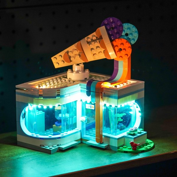 LocoLee LED Light Kit Compatible with Lego Ice Cream Shop 60363, DIY Creative Lighting Set Accessories Compatible with Lego 60363 Building Set (Lights Only, No Models)