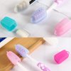 Toothbrush Head Cover, Toothbrush Protective Case, Toothbrush Head Cap, for Home Travel Camping Lightweight Safe Protecting Toothbrush Head(Transparent white)