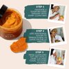 Minimo Glow Turmeric Face Scrub (Citrus Peach) With Heart Applicator - Infused with Turmeric, Manuka Honey, Cinnamon, and Chamomile - Turmeric Glow Face Scrub for All Skin Types - 5 FL OZ (147 ML)
