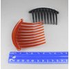 2 Black Brown Big Huge Hair Comb set pack Silver plastic teeth side clip 4 inches wide