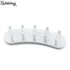 Rolabling 3pcs False Nail Art Tips Practice Display Stand Tool with 10 pcs False Nail Tips for Gel Nail Polish DIY Nail Training Tools (White)