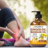 Ginger Oil,Ginger Massage Oil for Lymphatic Drainage,Natural Ginger Oil for Skin, Arnica Oil,Sore Muslce Massage Oil, Arnica Extract,Vitamin E Oil and Ginger Oil-Warming and Relaxing