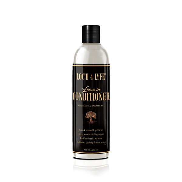 Gold Banner Beauty LOC'D 4 LYFE Leave-In Conditioner 8oz – Moisturizing & Shine-Enhancing Formula for Strengthening & Repairing Locs | Vegan, Cruelty-Free & No Residue for Healthy Hair
