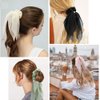 6 Pcs Hair Scarf Hair Scrunchies Bow Scrunchies Chiffon Floral Scrunchie Hair Bands Soft Scarf Hair Ties Bowknot Ponytail Holder Bunny Ear Hair Ties Elastic Hair Ribbons for Women Girls