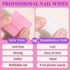 FANDAMEI 740PCS Lint Free Nail Wipes, Nail Wipes for Gel Nails Lint Free, Lint Free Wipes for Nails, Cleaning Pads for Nails, Glue Wipes Lash Extensions, Nail Lint Free Wipes, Nail Prep Pads
