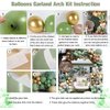 DUILE Sage Green Balloon Garland Kit, 163 Pcs, Natural Latex, Jungle Safari Woodland Birthday Decorations, Baby Shower, Wild One Party