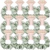 Hasoar New Smooth linen Satin Bridesmaid Scrunchies 12 pack Proposal Gifts Elastics Hair Ties Scrunchies Bachelorette Party Favors Satin Bridesmaid Gift for Bridal Wedding Parties guests (Sage green)