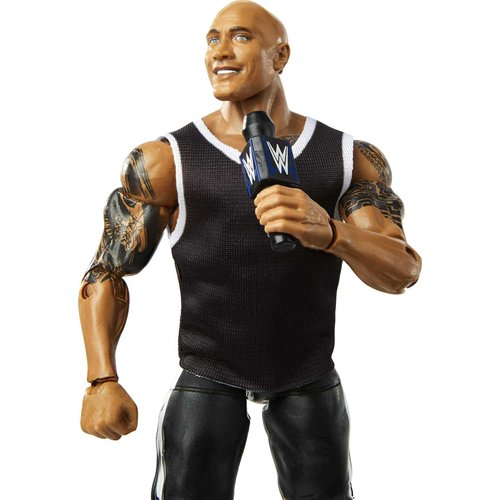 WWE The Rock Elite Collection Action Figure, 6-in Posable Collectible Gift for WWE Fans Ages 8 Years Old & Up