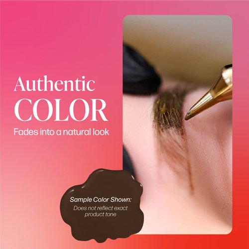 Perma Blend - Eyebrow Dark Pigments Tattoo Kit - Microblading Ink for Permanent Eyeliner - Professional Tattoo Ink - Warm & Cool Dark Brown Tattoo Ink (0.5 oz Each, 4 Products)