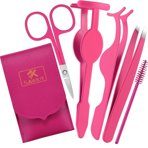 Eyelash Applicator Tool – 5-in-1 Flash lash Applicator Tool Kit with Eyelash Extension Tweezers Set, Scissors, Brush – Eye Lash Applicator Tools for Beginners Eyelash Extensions, Cluster Strip Lashes