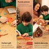 Arteza Kids Cardboard Gingerbread House Kit, 324 Pieces, Fun Kids' Activities — 3D Holiday Crafts with Glitter, Chenille Stems, & Pom Poms for Christmas Decorating and Playtime