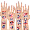 HOWAF 4th of July Fake Tattoos 96 pieces Fourth of July Tattoos Stickers Set, American Independence Day Temporary Tattoos for Kids, USA Flag Red White & Blue Tattoos for Labor Day Party Favors