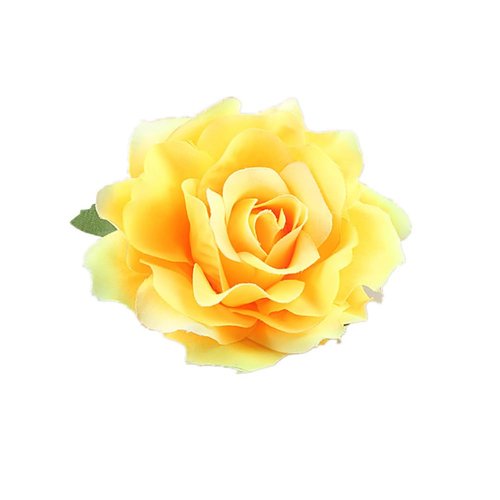 Lofruiin Women's Vintage Elegent Rose Flower Hairpin Hair Clip with Brooch for Party Travel Festivals (Yellow)