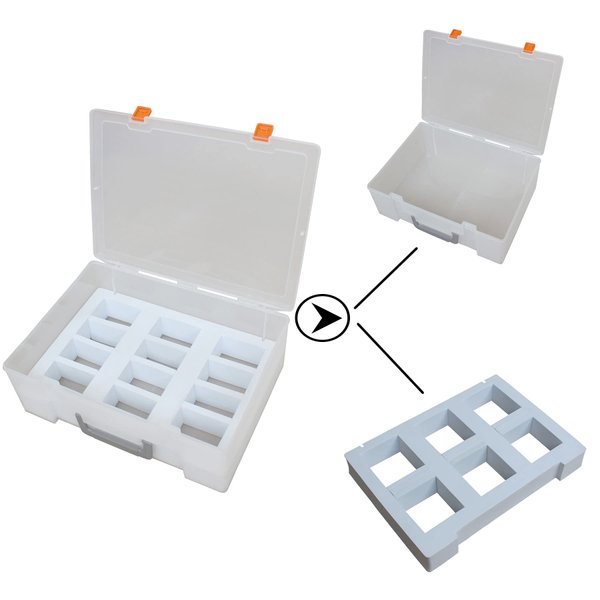 PASOL Toploaders Storage Box, Portable Carrying Case for Trading Cards and Sports Cards in Regular Toploaders/Magnetic Card Holders (Big)