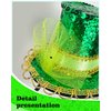 Green Mini Top Hat Headband St Patricks Day Irish Tiny Leprechaun Hat on Headband Fasciantor for Women Tea Party