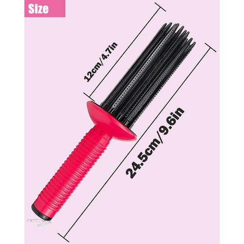 Curling Comb,Hair Curler Curling Make Up Brush Roller Tool Portable Hair Curling Roll Comb,for Curly Hair Styling, Curl Brush Hair Tools