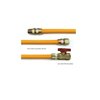 EZ-Fluid 18" S.S Corrugated Yellow Epoxy Coated 3/4"MIP x 3/4"FIP(5/8"OD)Gas Flex,Flexible Natural Gas Connector Hose Supply Line For Gas Pipe,Hot Water Heater,Range,Dryer,Stove,Grill (1) (1, 18-inch)