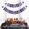 Halloween Birthday Banner - Halloween Birthday Party Decoration,witch Hat Banner,spooky Birthday Banner,black Purple Halloween Birthday Banner