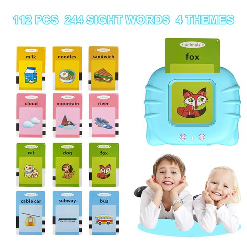 Talking Flash Cards for 3-6 Kids Sight Words Educational Toys Makolle Toddler Learning Toys Speech Therapy Sensory Toys for Autistic Children 224 Sight Words Flashcards Toys Birthday Gifts Boys Girls