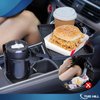 THIS HILL Cup Holder Tray for Car, 2 in 1 Detachable Car Food Table Tray with Solid Base & Phone Slot,Car Cup Holder Expander with 360°Rotation Tray for Travel Road Essentials Accessories