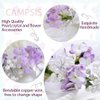 Campsis Girls Headpiece Flower Headbands Pearl Communion Hair Accessories Crystal Girls Birthday Photography Hair Band for Women and Girls(Purple)