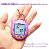 JCHPINE Silicone Cover Case for Tamagotchi Connection Virtual Reality Pet, Screen Protector for Tamagotchi Connection Electronic Pet Accessories (Silicone Case and Screen Film) (Purple)