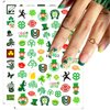 10 Pcs St. Patrick's Day Nail Art Stickers Luck of The Irish Nail Decals Shamrock Nail Stickers Green Spring Foil Decals Clover Nail Art Design Saint Patrick's Day Nail Decoration Supplies for Women