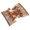 Hair Comb Wire Plate Hair Comb Water Drop Beads Magic Hair Clips Hair Comb Magic Elastic Hair Clips For Women Girls Hair Accessory(Coffee)