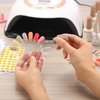 Tbestmax 720 Pcs Nail Color Swatches, Clear Nail Polish Color Sample Swatch with Number Stickers, Round False Nail Display Tips