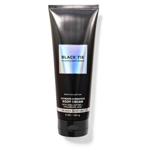 WHITE BARN - Bath & Body Works - Men's Collection - 4 Piece Bundle with Gift Bag Hello Handsome (Black Tie)