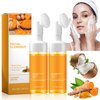 MAROJEIF Turmeric Facial Cleanser, Turmeric Face Wash, Turmeric Foaming Facial Cleanser, Turmeric Facial Wash, Turmeric Foaming Cleanser for All Skin Deep Cleaning (2pcs)