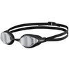 ARENA Unisex Adult Air-Speed Anti-Fog Racing Swim Goggles for Men and Women Special Air Seals Technology Mirror Lens, Silver/Black
