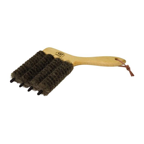 Redecker Dark Goat Hair - 4 in One - Venetian Blind Brush with Oiled Beechwood Handle, 4-3/4-Inches