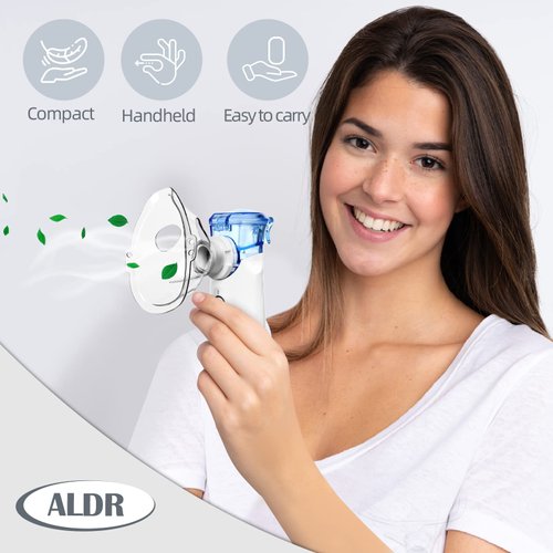 ALDR Portable Nebulizer,Cool Mist Inhaler for Breathing Problems,Nebulizer Machine for Kids&Adults,Handheld Mesh Atomizer for Home Daily Use or Travel