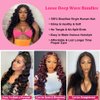 Loose Deep Wave Bundles Human Hair Bundles 12A Loose Deep Curly Bundles Human Hair Wet and Wavy Bundles Brazilian Virgin Loose Deep Wave Human Hair 3 Bundles Deep Curly Human Hair Extensions
