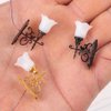 Yardwe 4pcs Dollhouse Led Wall Sconces 1: 12 Scale Wall Lamp Miniature Sconces Models Sand Table Lighting Toy Fairy Garden Lights for Dollhouse Landscape Decorations