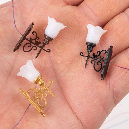 Yardwe 4pcs Dollhouse Led Wall Sconces 1: 12 Scale Wall Lamp Miniature Sconces Models Sand Table Lighting Toy Fairy Garden Lights for Dollhouse Landscape Decorations