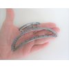 Generic Long silver, gold or dark silver tone metal hair claw clip (Primary color: Gold), 1 Count (Pack of 1)