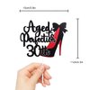 30 Aged To Perfection 30th Birthday Cake Topper - Happy 30 Birthday Glitter Red Heel Cake Topper - 30th Cake Topper for Women Birthday Party Decoration