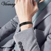 Vicmag Men Magnetic Bracelets Titanium Steel Magnet Bracelet Ultra Strength Double Row Brazaletes with Adjustment Tool & Gift Box