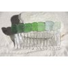Green Sea Glass Hair Comb - Made to Order