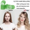 Jumbo Hair Rollers Set, 12 Pack Salon Hairdressing Curlers, Self Grip Hair Roller for Long Hair, Hair Curlers Heatless, DIY Curly Hairstyle with Clips, Colors May Vary, 2.5 inch Super Jumbo