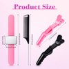 14 Pcs Hair Braiding Tool 2 Pieces Magnetic Pin Wristbandand 4 Pcs Braiding Comb for Parting with 8 Pcs Wide Teeth Alligator Sectioning Hair Clip for Hair Braid Tool Braid Maker (Black, Pink)
