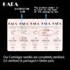 GAEA Tattoo Cartridge Needles 30pcs Tattoo Needles with Membrane Safety Cartridges #12 Bugpin Round Shader 11RS Disposable Tattoo Needles for Tattoo Pen Tattoo Machine Tattoo Supplies (1211RS)